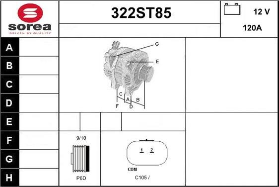 STARTCAR 322ST85 - Alternateur droxauto.com