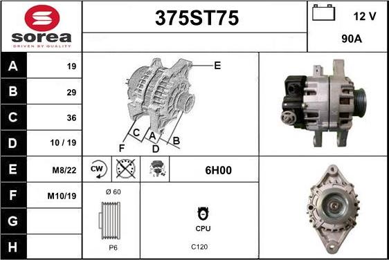 STARTCAR 375ST75 - Alternateur droxauto.com