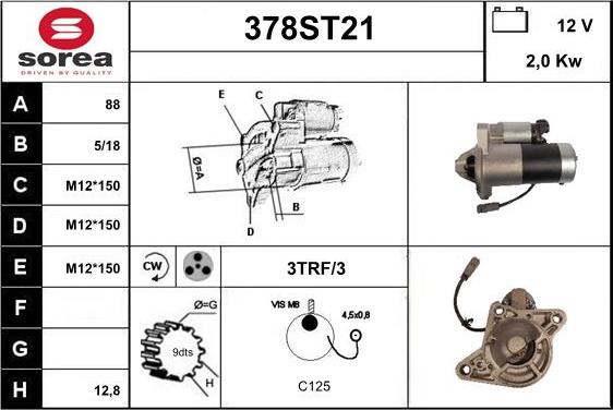 STARTCAR 378ST21 - Démarreur droxauto.com