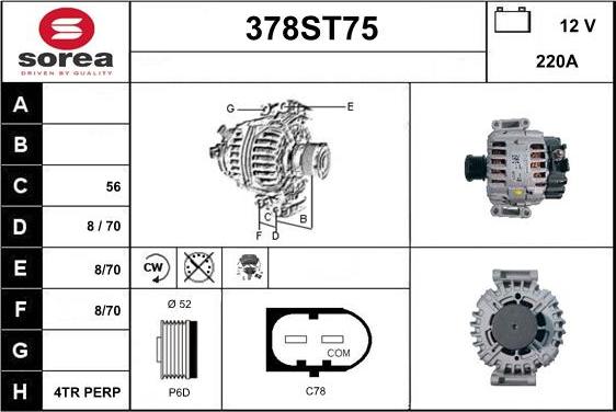 STARTCAR 378ST75 - Alternateur droxauto.com