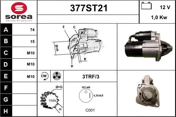 STARTCAR 377ST21 - Démarreur droxauto.com
