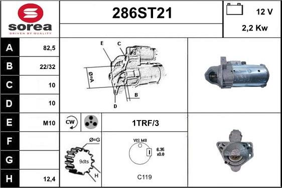 STARTCAR 286ST21 - Démarreur droxauto.com