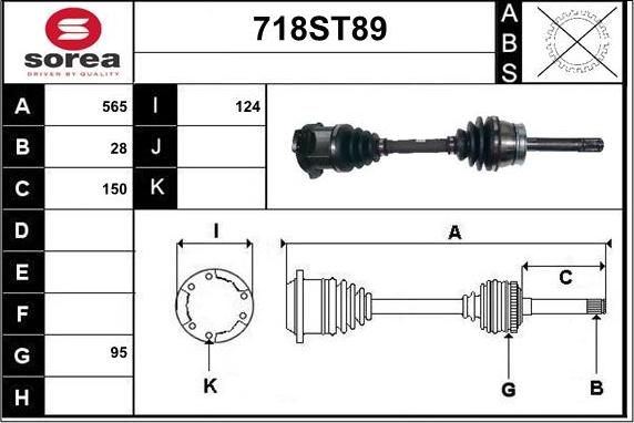 STARTCAR 718ST89 - Arbre de transmission droxauto.com
