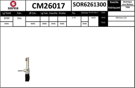 STARTCAR CM26017 - Crémaillière de direction droxauto.com