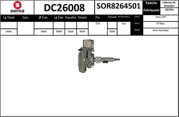 STARTCAR DC26008 - Colonne de direction droxauto.com