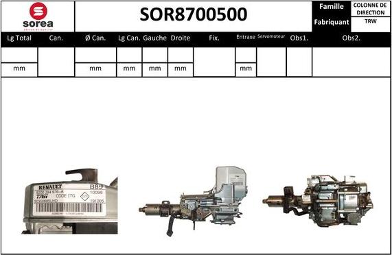 STARTCAR SOR8700500 - Colonne de direction droxauto.com