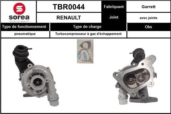 STARTCAR TBR0044 - Turbocompresseur, suralimentation droxauto.com