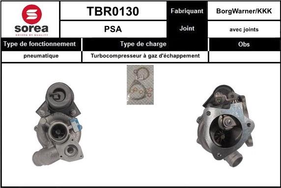 STARTCAR TBR0130 - Turbocompresseur, suralimentation droxauto.com