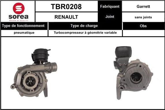 STARTCAR TBR0208 - Turbocompresseur, suralimentation droxauto.com