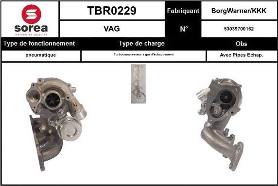 STARTCAR TBR0229 - Turbocompresseur, suralimentation droxauto.com