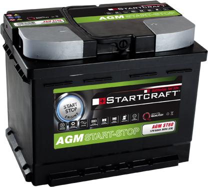 STARTCRAFT AGM ST60 - Batterie de démarrage droxauto.com