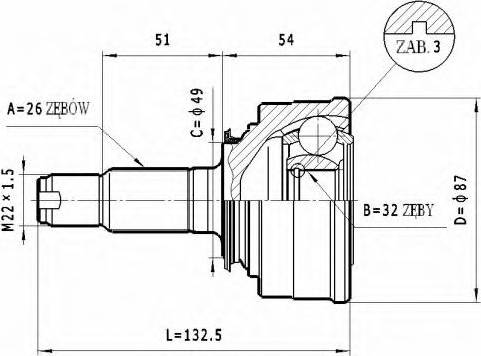 Statim C.447 - Jeu de joints, arbre de transmission droxauto.com