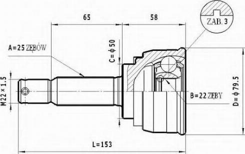 Statim C.453 - Jeu de joints, arbre de transmission droxauto.com
