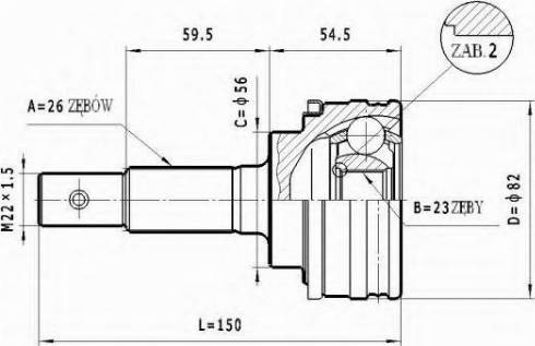 Statim C.584 - Jeu de joints, arbre de transmission droxauto.com