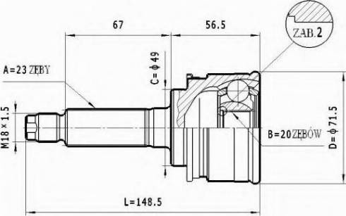 Statim C.640 - Jeu de joints, arbre de transmission droxauto.com