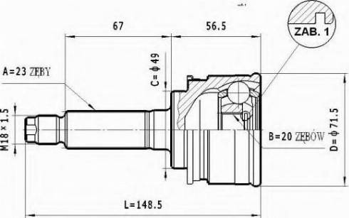 Statim C.636 - Jeu de joints, arbre de transmission droxauto.com