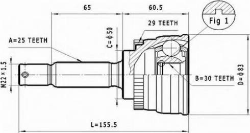 Statim C.626 - Jeu de joints, arbre de transmission droxauto.com