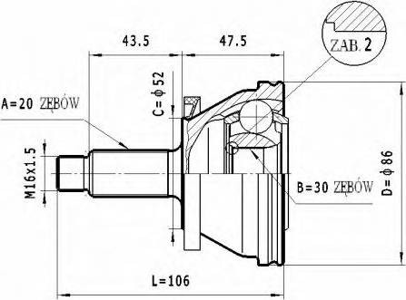 Statim C.009 - Jeu de joints, arbre de transmission droxauto.com