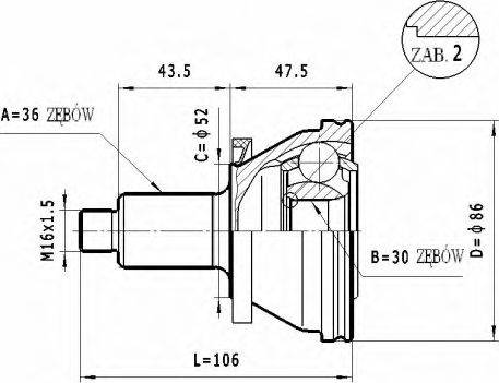 Statim C.011 - Jeu de joints, arbre de transmission droxauto.com