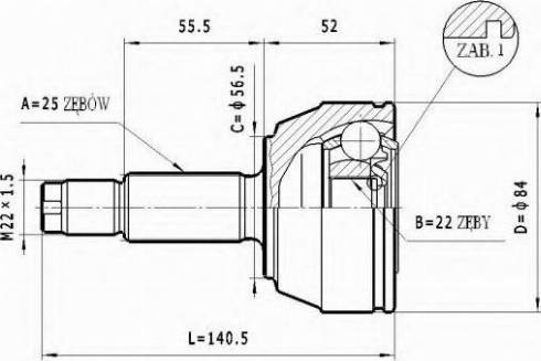 Statim C.196 - Jeu de joints, arbre de transmission droxauto.com
