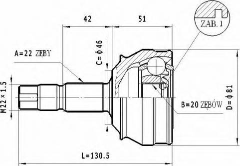 Statim C.149 - Jeu de joints, arbre de transmission droxauto.com