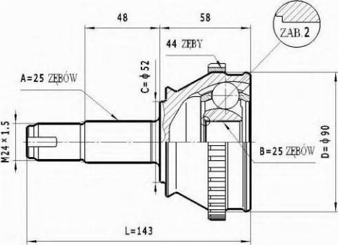 Statim C.158 - Jeu de joints, arbre de transmission droxauto.com