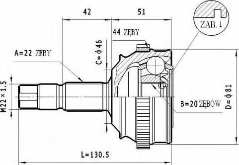 Statim C.153 - Jeu de joints, arbre de transmission droxauto.com