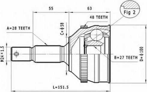 Statim C.107 - Jeu de joints, arbre de transmission droxauto.com