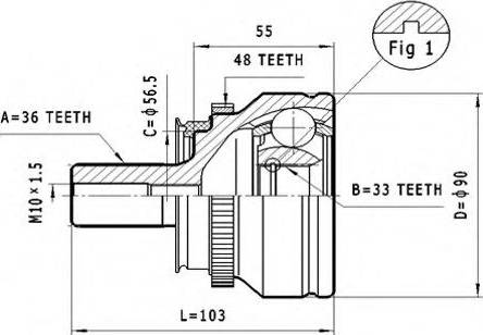 Statim C.385 - Jeu de joints, arbre de transmission droxauto.com