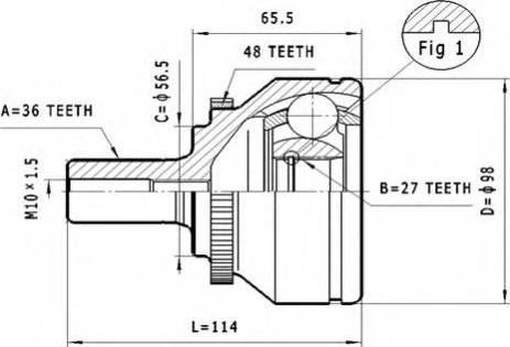 Statim C.386 - Jeu de joints, arbre de transmission droxauto.com