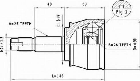 Statim C.328 - Jeu de joints, arbre de transmission droxauto.com
