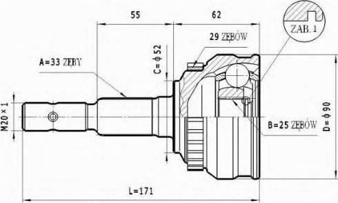Statim C.258 - Jeu de joints, arbre de transmission droxauto.com