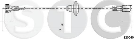 STC T482447 - Câble flexible de commande de compteur droxauto.com