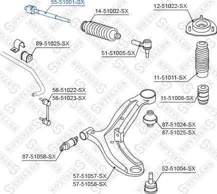 Stellox 55-51001-SX - Rotule de direction intérieure, barre de connexion droxauto.com