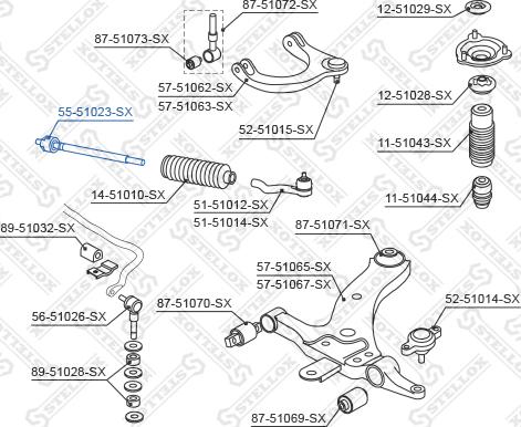 Stellox 55-51023-SX - Rotule de direction intérieure, barre de connexion droxauto.com