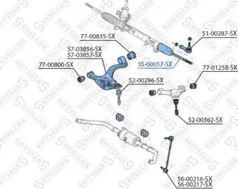 Stellox 55-00057-SX - Rotule de direction intérieure, barre de connexion droxauto.com