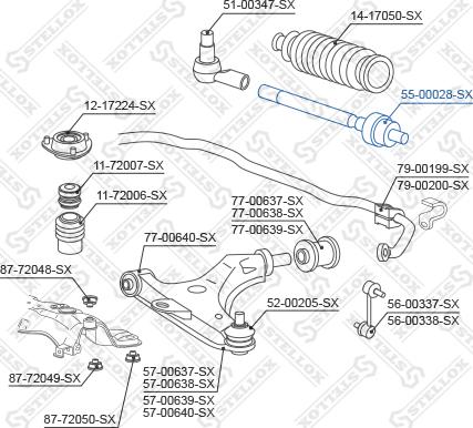 Stellox 55-00028-SX - Rotule de direction intérieure, barre de connexion droxauto.com