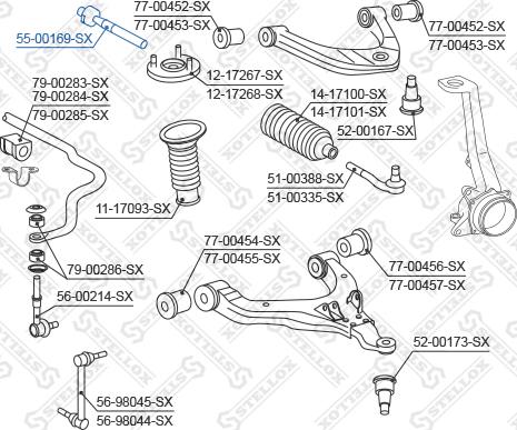 Stellox 55-00169-SX - Rotule de direction intérieure, barre de connexion droxauto.com