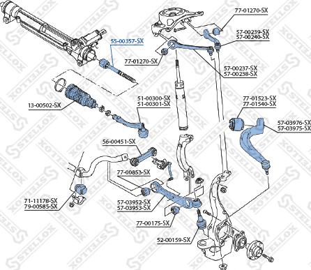 Stellox 55-00357-SX - Rotule de direction intérieure, barre de connexion droxauto.com