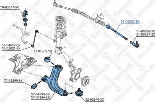 Stellox 55-00306-SX - Rotule de direction intérieure, barre de connexion droxauto.com