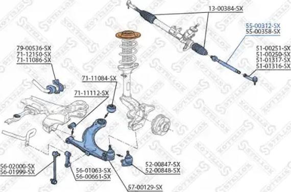 Stellox 55-00312-SX - Rotule de direction intérieure, barre de connexion droxauto.com