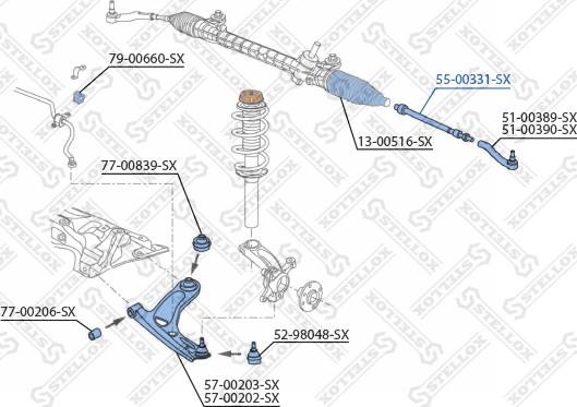 Stellox 55-00331-SX - Rotule de direction intérieure, barre de connexion droxauto.com
