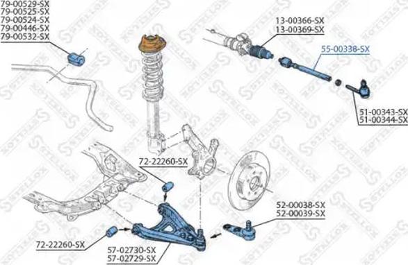Stellox 55-00338-SX - Rotule de direction intérieure, barre de connexion droxauto.com