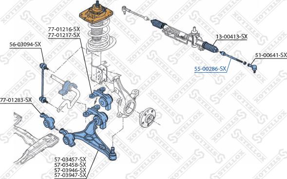 Stellox 55-00286-SX - Rotule de direction intérieure, barre de connexion droxauto.com
