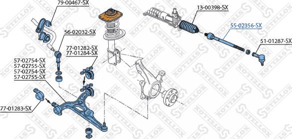Stellox 55-02356-SX - Rotule de direction intérieure, barre de connexion droxauto.com