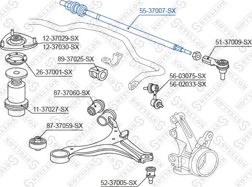 Stellox 55-37007-SX - Rotule de direction intérieure, barre de connexion droxauto.com