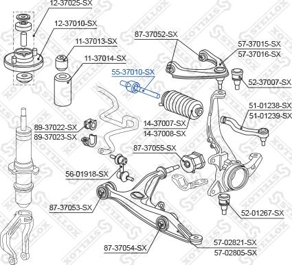 Stellox 55-37010-SX - Rotule de direction intérieure, barre de connexion droxauto.com