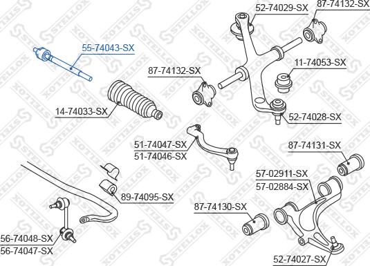 Stellox 55-74043-SX - Rotule de direction intérieure, barre de connexion droxauto.com