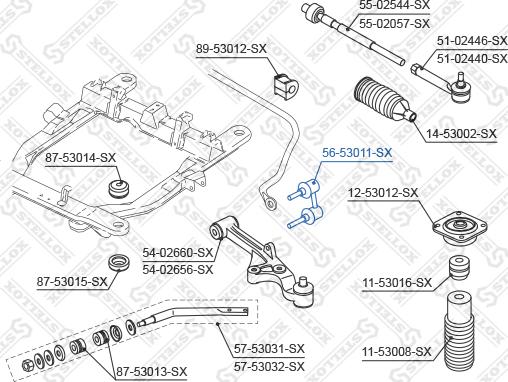 Stellox 56-53011-SX - Entretoise / tige, stabilisateur droxauto.com