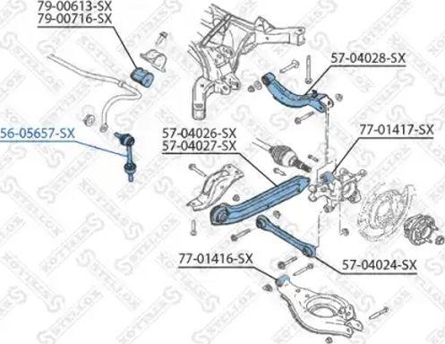 Stellox 56-05657-SX - Entretoise / tige, stabilisateur droxauto.com